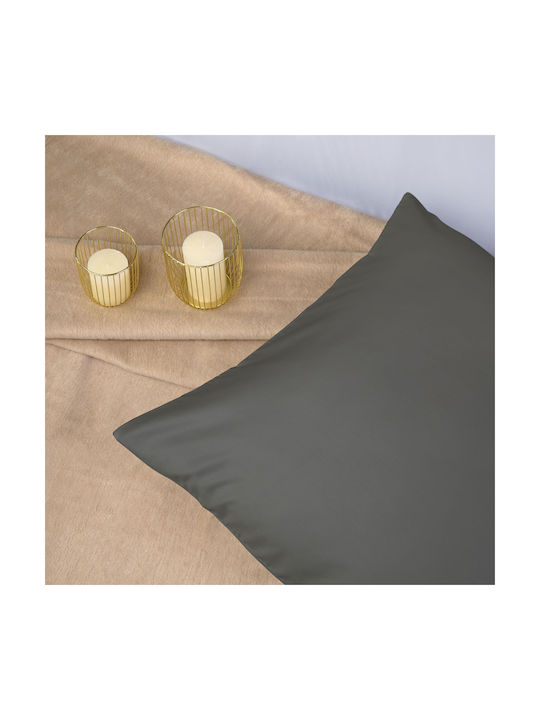 Darymex Dekorativer Kissenbezug aus 100% Baumwolle Helles Grau 40x60cm