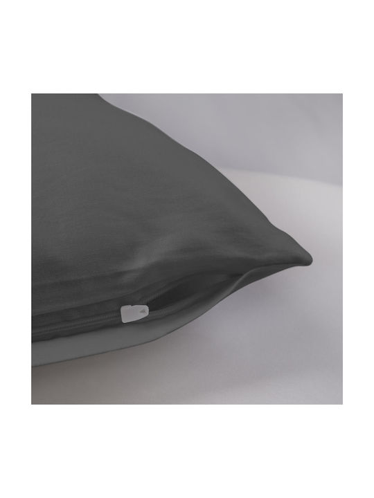 Darymex Dekorativer Kissenbezug aus 100% Baumwolle Helles Grau 40x60cm
