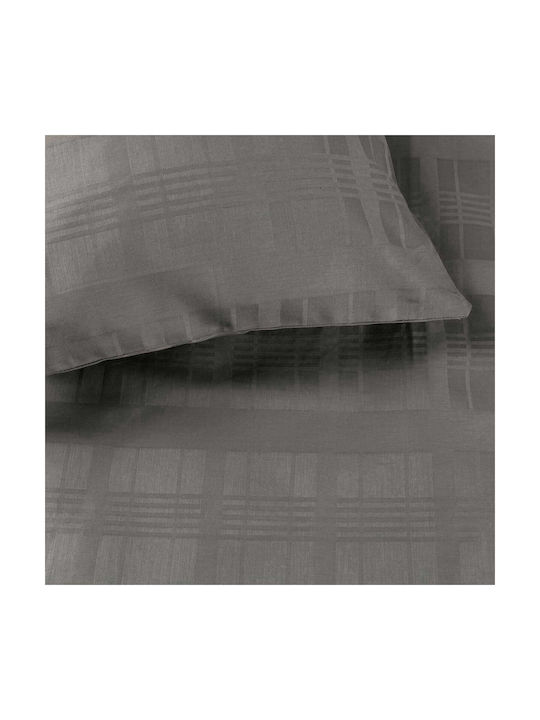 Darymex Dekorativer Kissenbezug aus 100% Baumwolle Grau Makozatin 40x40cm