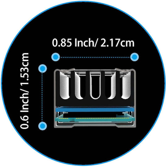 Glotrends 2280 M.2 SSD Radiator Pasiv Din Aluminiu Pad Termic