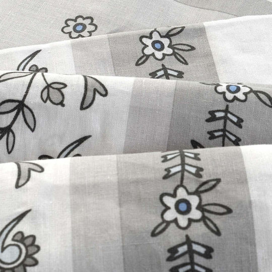 Darymex Set Huse Pentru Pilote 100% Bumbac 220x200cm Superdublu Cu 2 Fețe De Pernă Albe Și Gri