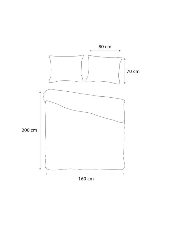 Darymex Darymex Bettbezüge Baumwolle 160x200cm Einzelbett mit Kissenbezug Grau Braun