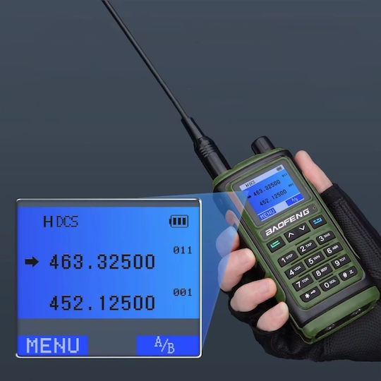 Baofeng Uv-17e Walkie Talkie 5W Cu Ecran Color În Culoare Verde