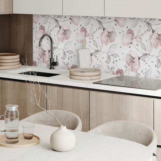 Vinyl Panel Sticker Print 100x50 Floral Watercolor Pattern