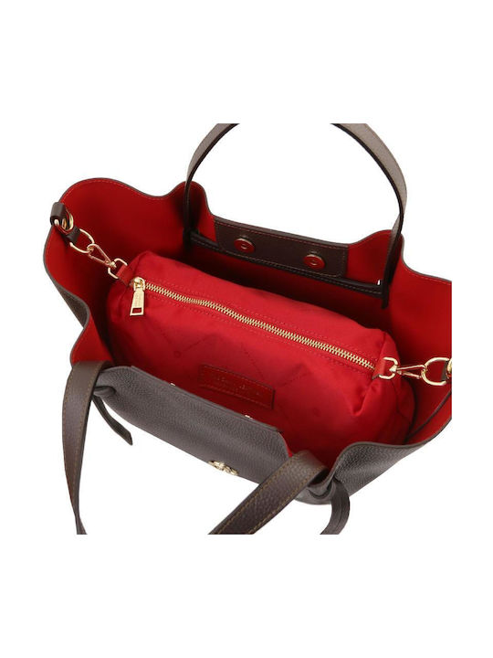 Leather Women's Shoulder Bag Brown