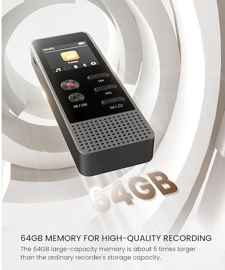 Înregistrator de voce digital LETX001LWYV7R cu memorie internă 64GB