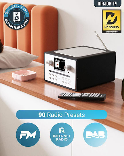 Majority Φορητό Ηχοσύστημα με Ραδιόφωνο / CD / USB / Bluetooth Μαύρο