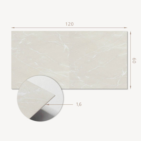 Self-Adhesive Vinyl Wall Covering Kitchen Graphics 120x60 cm Marble Veins