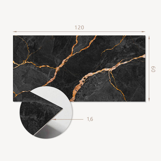 Panou Decorativ Autocolant Vinilic pentru Hol 120x60 cm Elegant Marmură cu Venații