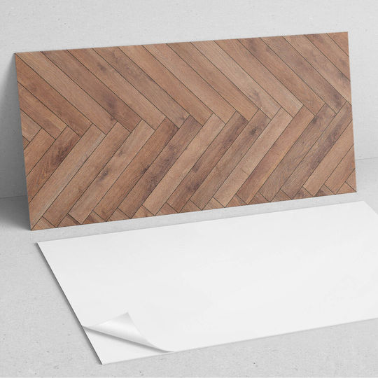 Vinyl Floor Sticker Print 120x60 Cm Herringbone Design