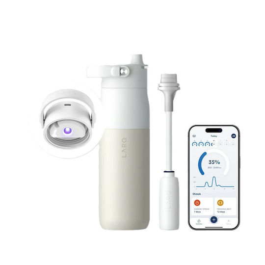 LARQ PureVis 2 Thermos Bottle 1lt Granite White