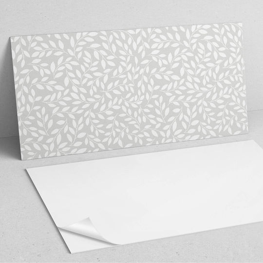 Decorative Vinyl Panel Sticker Print 120x60 Thin Leaf Design