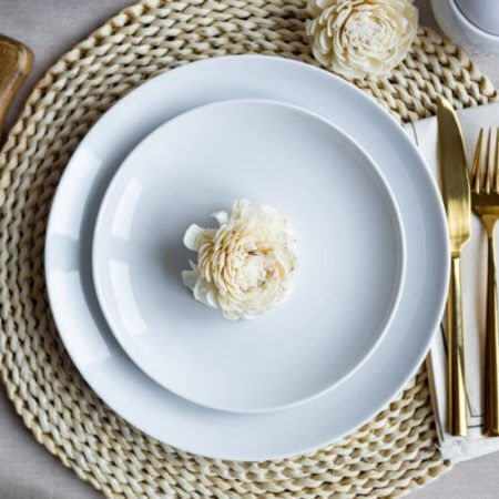 Lubiana Alb Porțelan Set de Vase 71buc