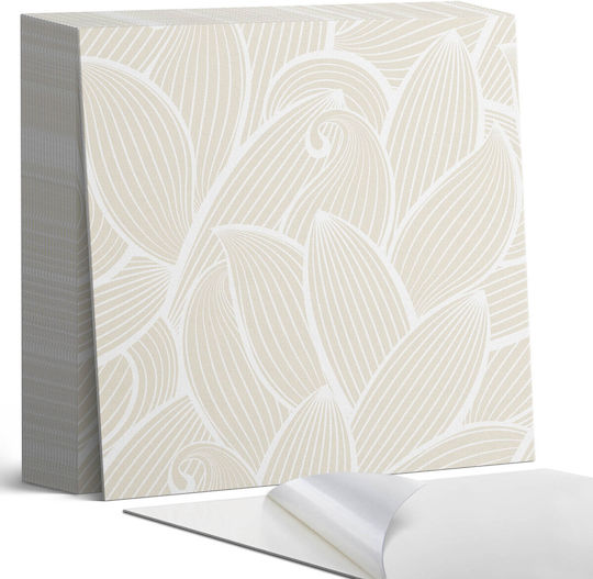 Vinyl Tile Stickers Hallway Thin Sheets Wavy Shapes 20x20x20 Cm