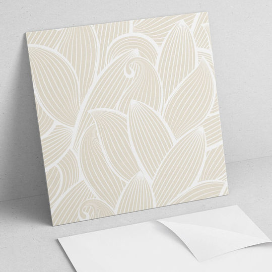 Vinyl Tile Stickers Hallway Thin Sheets Wavy Shapes 20x20x20 Cm