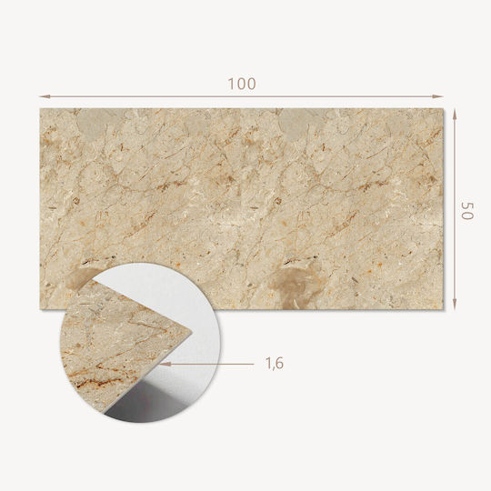 Vinyl Panel Sticker Print Living Room 100x50 Natural Stone Design
