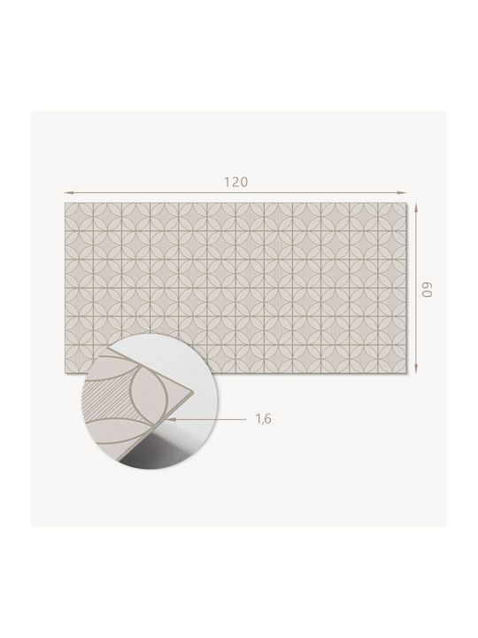 Panou Decorativ De Podea Din Vinil 120x60 Cu Model Geometric Cu Cercuri