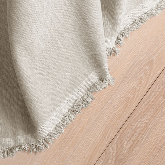 Filumi Double Coverlet Made of Beige Polyester 230x260cm