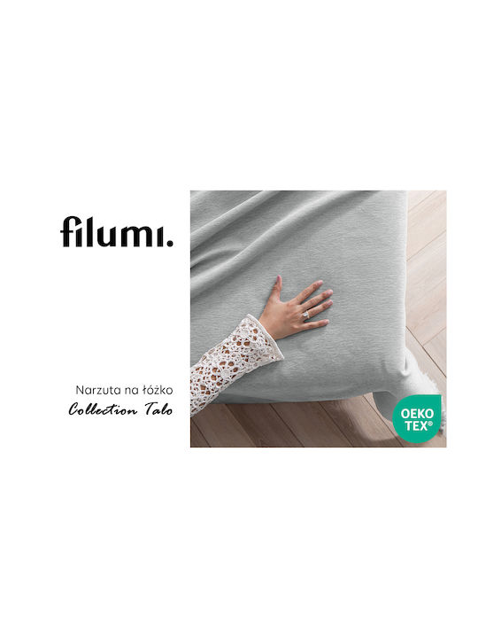 Filumi Double Coverlet Made of Polyester Light Grey 230x280cm