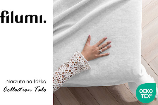 Filumi Polyester White Coverlet Double Size 180x280cm