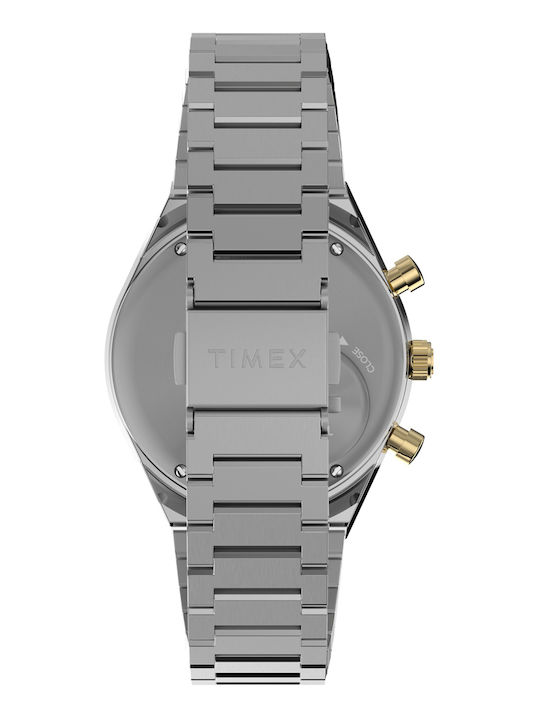 Timex Мъжки Часовник 42mm На Батерия с Сребриста Метална Гривна