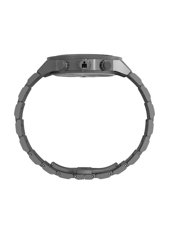 Timex Мъжки Часовник 44mm На Батерия с Сив Метална Гривна