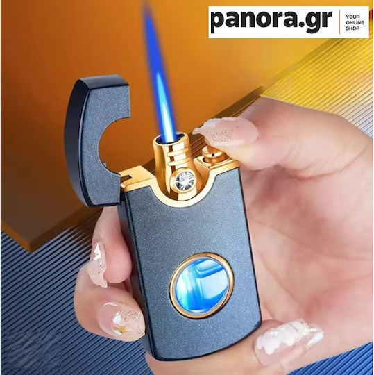 Panora Αντιανεμικός Αναπτήρας Φλόγας Τύπου Jet σε Χρυσό χρώμα