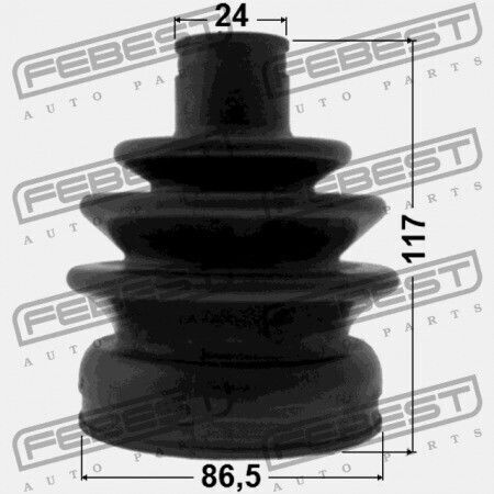 Febest Außenarmlehnen Schutz für Hyundai Terracan 2001 Gen 51610-h1020