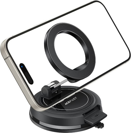 Acefast Car Holder D70 Magnetic Dashboard Suction Cup Secure Lock Universal Black