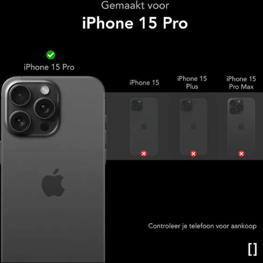 Nekit Задна Корица Пластмаса 1.2mm Прозрачен iPhone 15 Pro