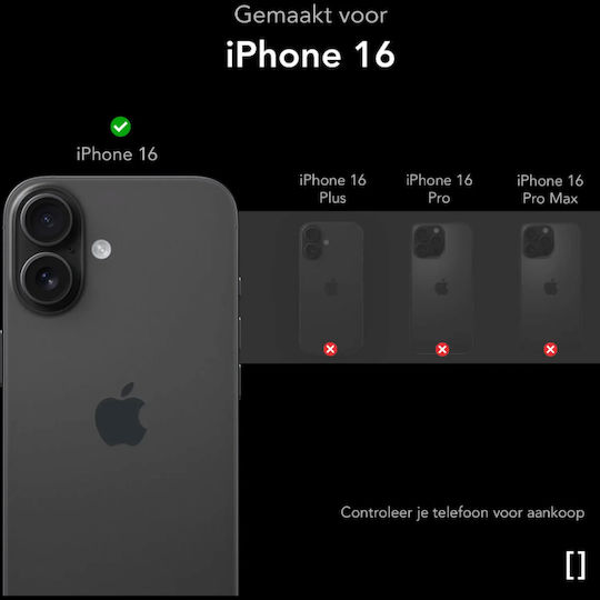 Nekit Задна Корица Пластмасова 1.2мм Прозрачна iPhone 16
