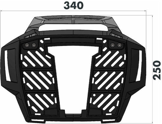 Hepco Becker Σχάρα Alurack Honda Adv 350 22-26 Black 6529538 01 01