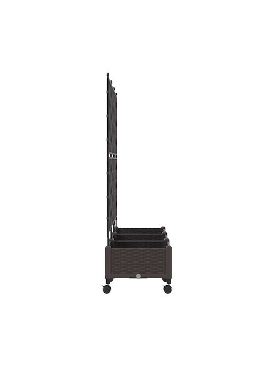 vidaXL Set 3 Ghivece De Flori Din Plastic Maro