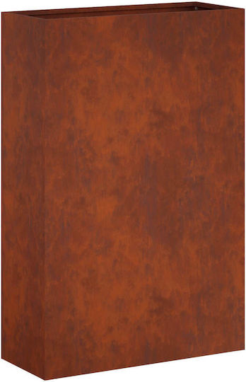 vidaXL Set of 2 Rusty Metal Flower Pots 40cm