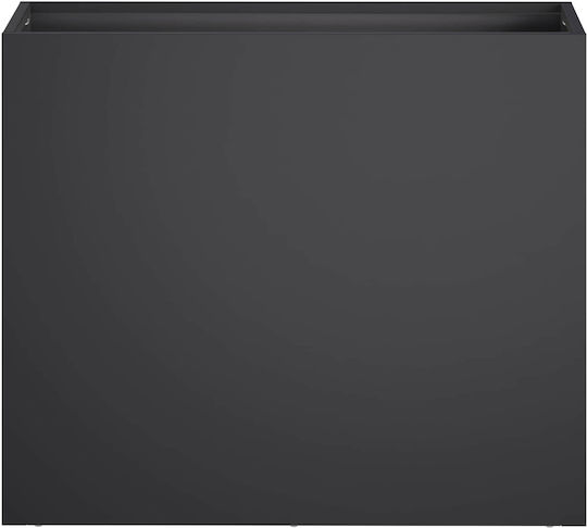 vidaXL Γλάστρα Μεταλλική Μαύρο 50x20x40εκ.