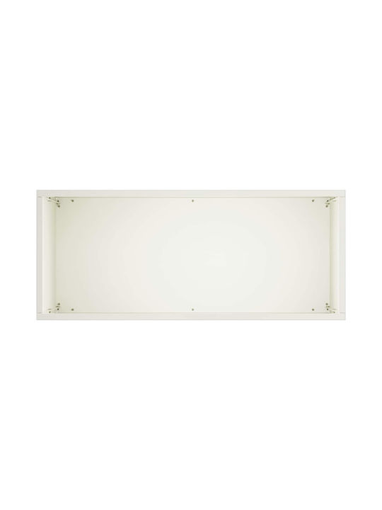 vidaXL Metallischer Weißer Blumentopf 50x20x40cm