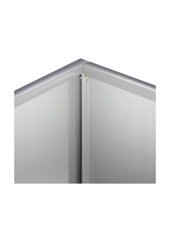 vidaXL Metallischer Silberner Blumentopf 50x30x40cm