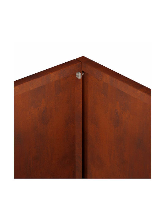 vidaXL Metallic Rusty Flower Pot 40x20x75cm