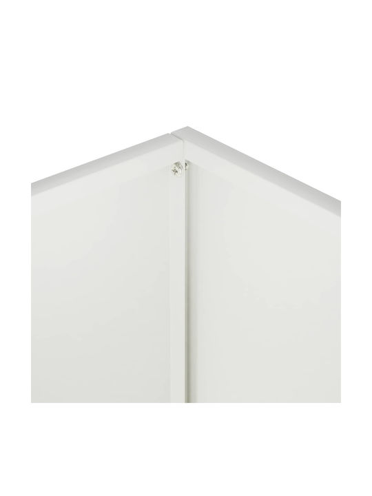 vidaXL Metallischer Weißer Blumentopf 50x20x40cm