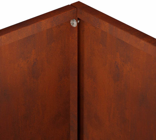 vidaXL Metallischer Blumentopf Rusty 50x20x40cm