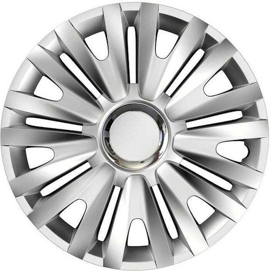 Versaco Satz Auto Radkappen 4 Stück 15" Silber Radkappen