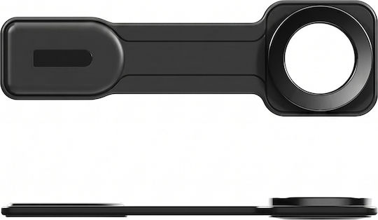 Avizar Suport auto magnetic flexibil adeziv 360° pentru telefon Negru