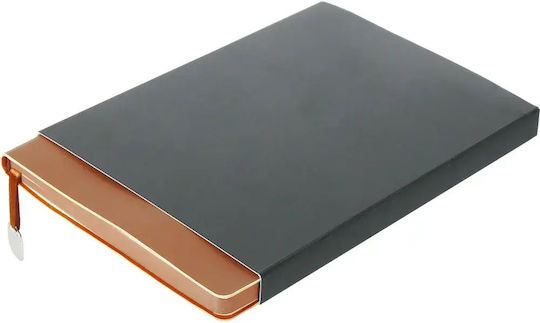 Flexy Leatherette Dyed Edges & Metal Detail Set 40 Notebooks 112 Sheets Ruled Grey (Personalized)