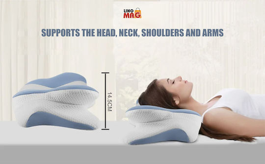 Pernă medicală cervicală Memory Foam 40x65x14.5cm Alb