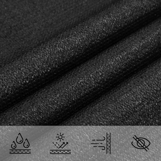 vidaXL Triangle Black Shade Net 2m