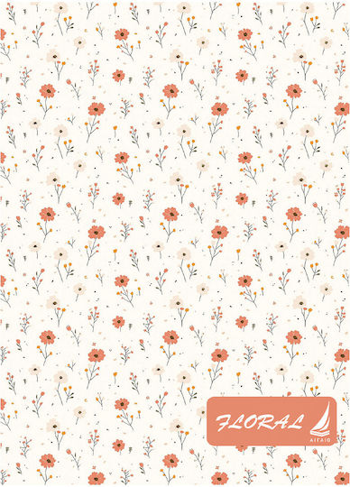 Ekdoseis Aigaio Spiral Ruled Notebook B5 30 Paper Sheets 3 Subjects Floral