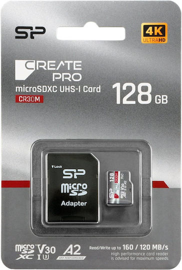 Silicon Power SDXC 128GB U3 V30 A2 UHS-I 170MB/s SP128GBSTXLA2V1CSP