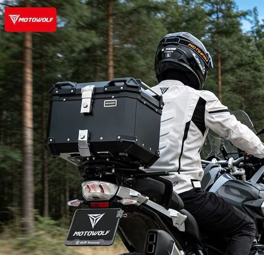 Motowolf Mb15 Motorrad-Topcase Aluminium 45l Wasserdicht Schwarze