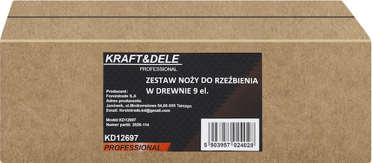 Kraft & Dele Kraft Dele KD12697 Hand Tool Set with Wooden Handle 9 Pieces