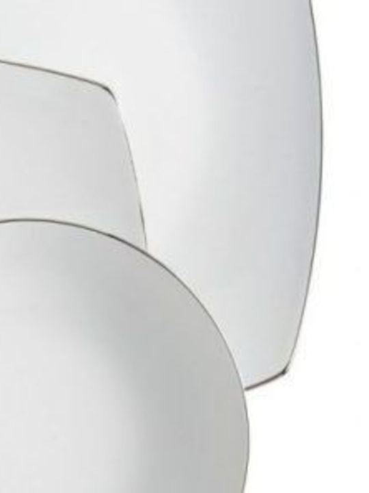 Emfasi Silver Porcelain Dinnerware Set 40pcs